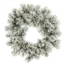 Χριστουγεννιάτικο Διακοσμητικό Στεφάνι Χιονισμένο, Chicago (60cm)